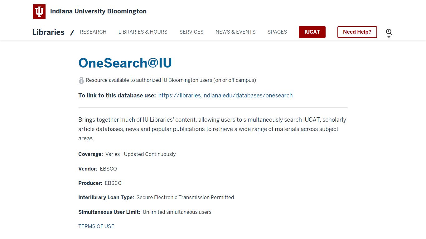 OneSearch@IU | Indiana University Libraries